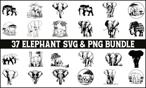 Download Elephant SVG PNG Bundle, Safari Animal - Premium Bundle