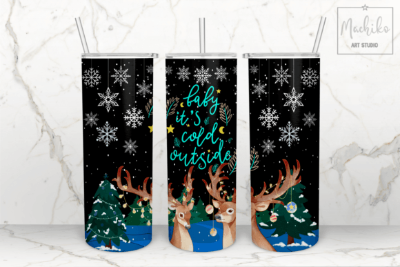Download Reindeer Baby Its Cold Outside Tumbler - Cold Collection